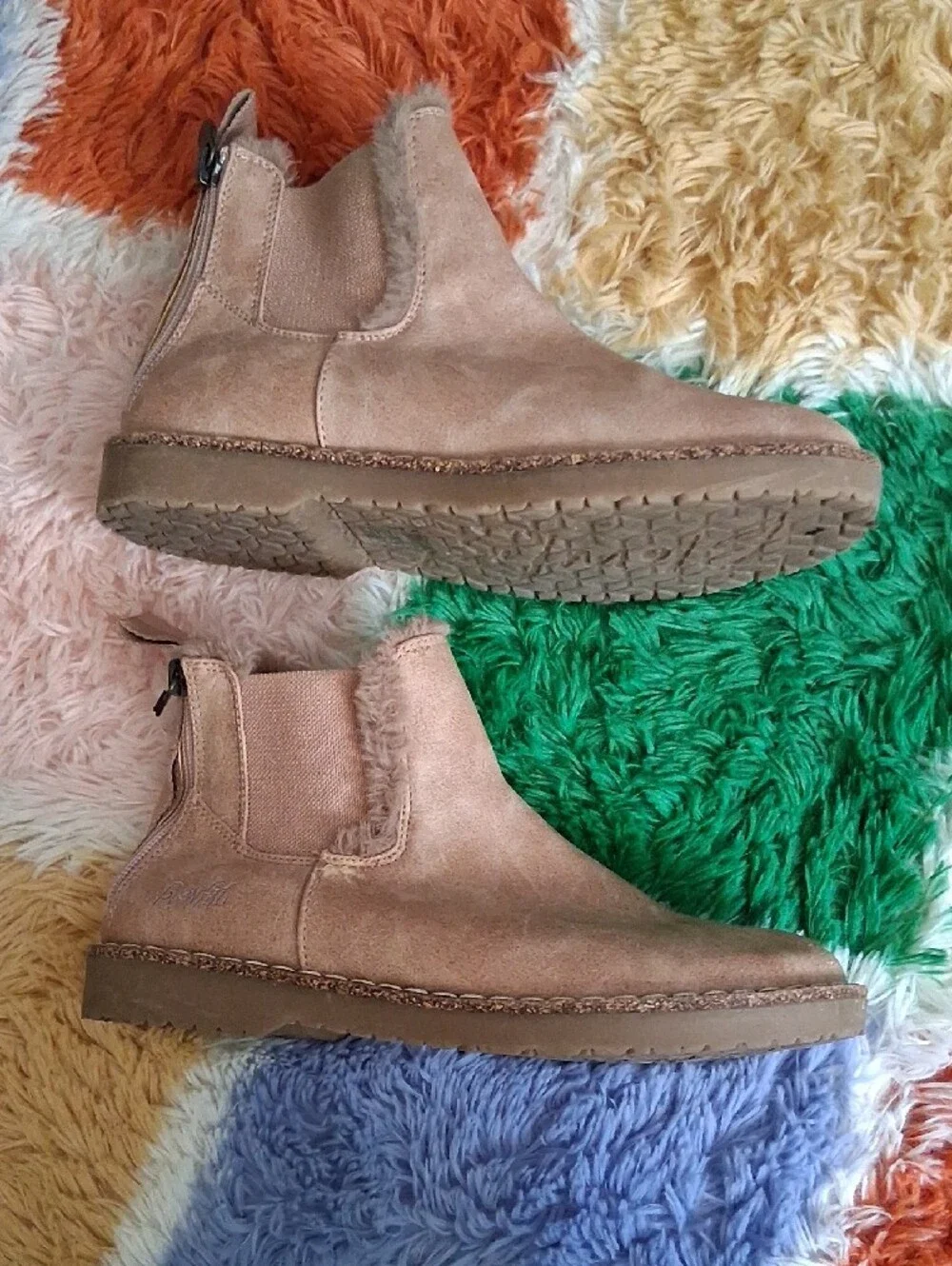 Blowfish Tan Faux-Suede Ankle Booties